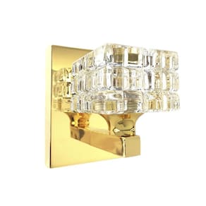 Arandela Dourada De Cristal K9 Interna Quarto G9 Bet39