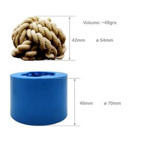 1 Peça Molde Velas Tricô Lã Diy Gesso Sabão Cor Azul Corda