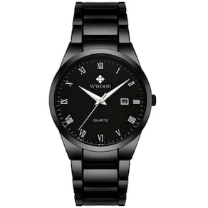 Relógio de Quartzo Masculino com Data automática em Aço Inoxidavel Casual