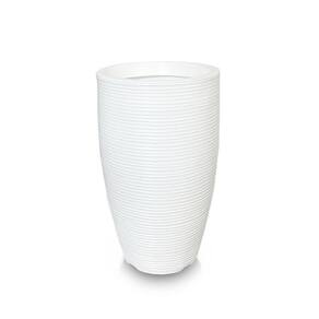 Vaso De Planta 60X38 Redondo Pilão De Polietileno Branco