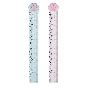 Régua Plástica 15cm Tris - Patinha Holic Pets Miau-line