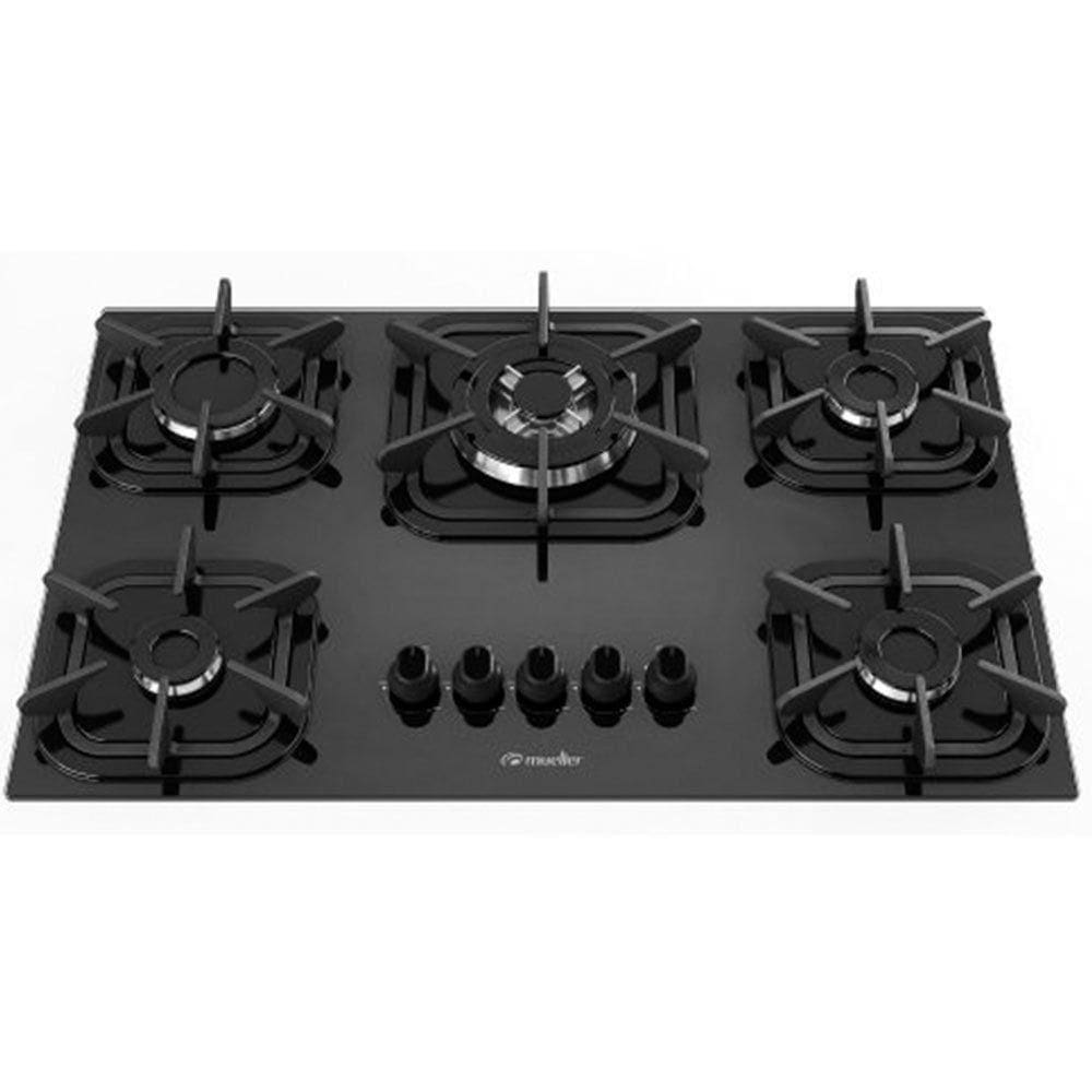 Cooktop Mueller 5 Bocas Com Queimador Tripla Chama Wk26 60.1270.004 Preto Bivolt