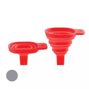 Funil Flexível Vermelho Silicone Cozinha Uny Home