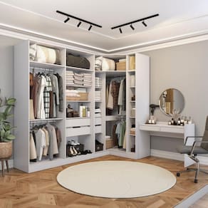 Conjunto Closet Kappesberg Adapt Branco 4 Peças 263cm x 235cm