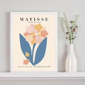 Quadro Poster Matisse - The Flower 45X34Cm - Com Vidro