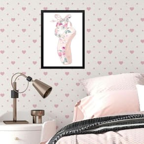 Quadro Infantil Menina Sapatilha De Balé 45X34Cm
