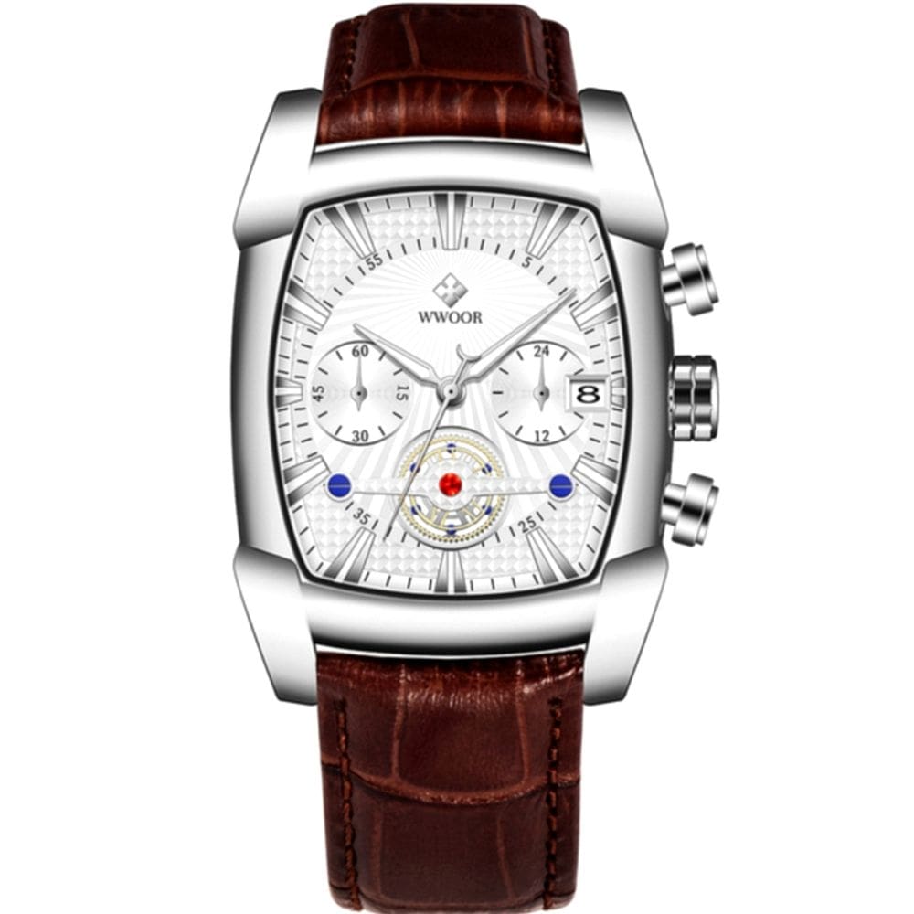 Relógio de Pulso Masculino Toneau Design Esportivo de Quartzo Casual