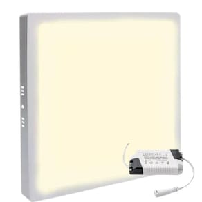 Plafon Painel Led 25W 24W Sobrepor Quadrado Branco Quente