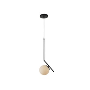 Lustre Pendente Avant Pérola Brinco Mini 1xG45 Preto Fosco