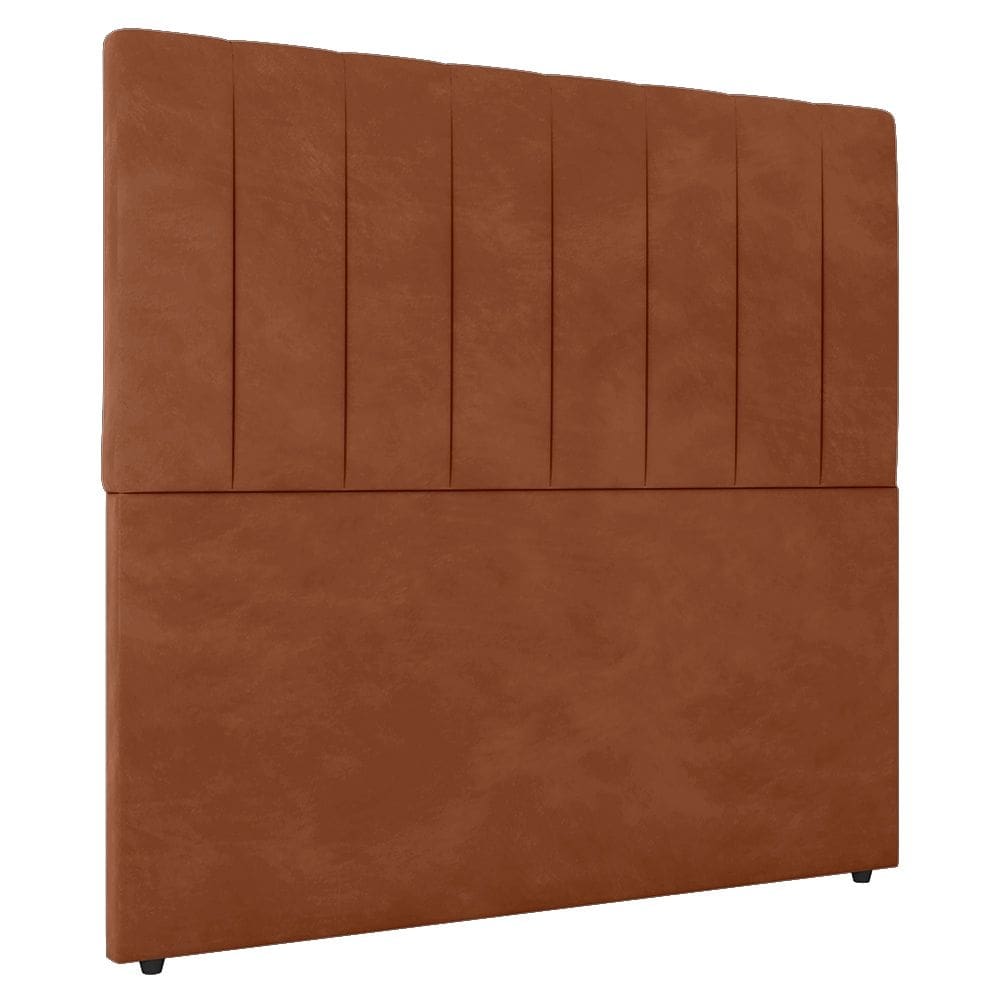 Cabeceira Cama Box Casal Ivana 140cm Veludo Laranja - Desk Design