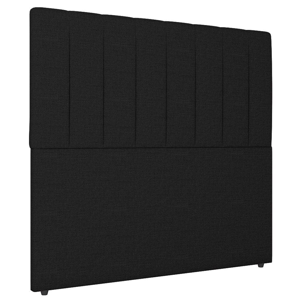 Cabeceira Cama Box Casal Ivana 140cm Linho Preto - Desk Design
