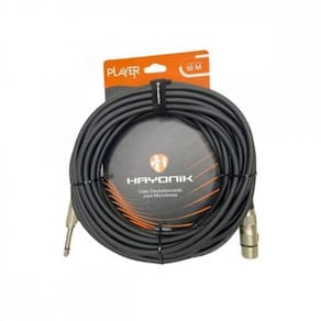 Cabo Para Microfone Player Xlr F X P10 10M Preto Hayonik