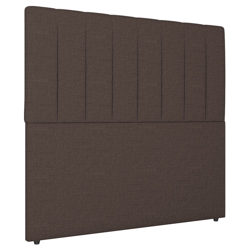 Cabeceira Cama Box Casal Ivana 140cm Linho Marrom - Desk Design