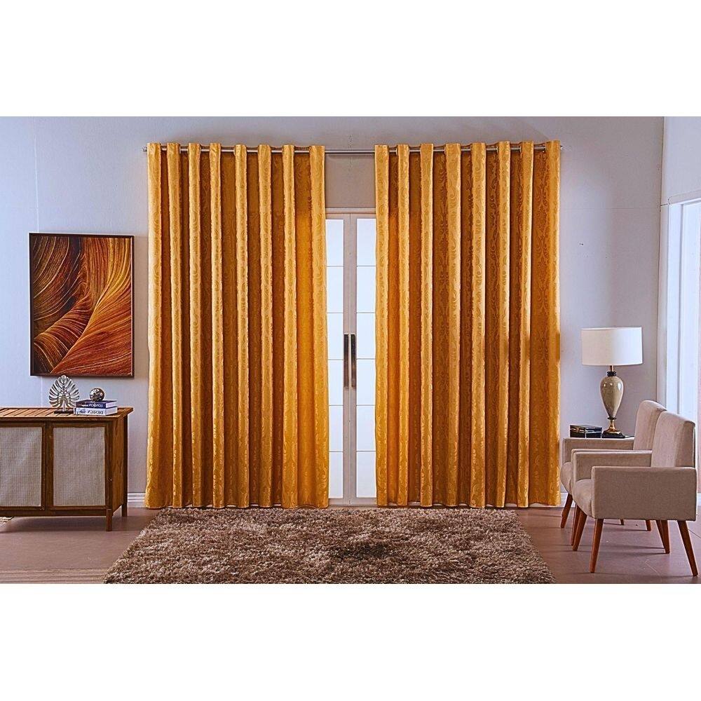 Cortina Jacquard Luxo Em Tecido Semi Blackout Sala 6,00X2,80