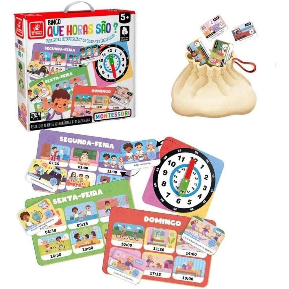 Bingo Que Horas Sao Montessori