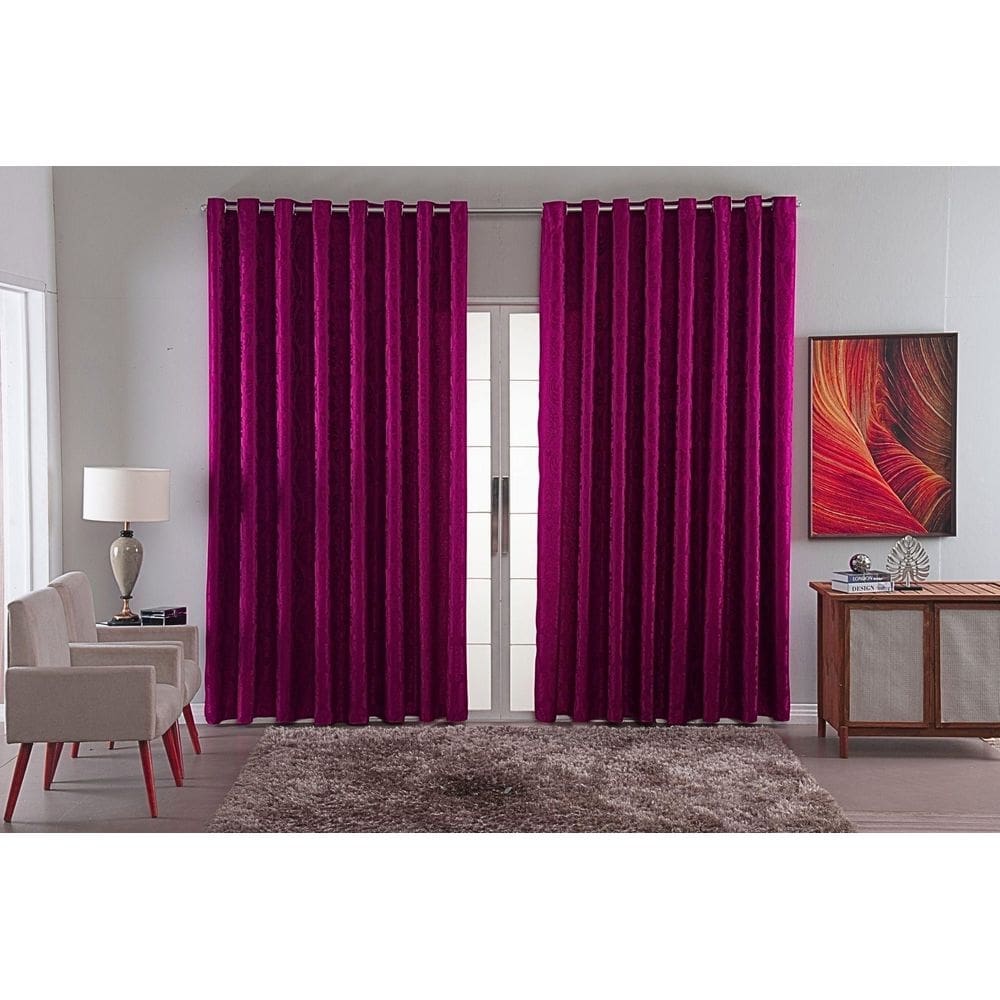 Cortina Jacquard Luxo Em Tecido Semi Blackout Sala 6,00X2,80