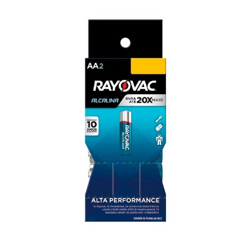 Pilha Alcalina Aa2 Rayovac Tubo Com 32 Unidades - UN / 32 [F108]