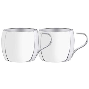 Conjunto De Xícaras Inox Tramontina Para Chá E Capuccino Acabamento Brilho 2 Peças Tramontina