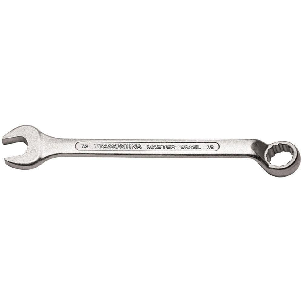Chave Combinada 7/8" Com Pescoço Tramontina Com Corpo Forjado Em Aço Especial Cromado Tramontina