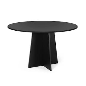 Mesa De Jantar Redonda 4 Lugares 90cm Isabela Preto - Straub Web