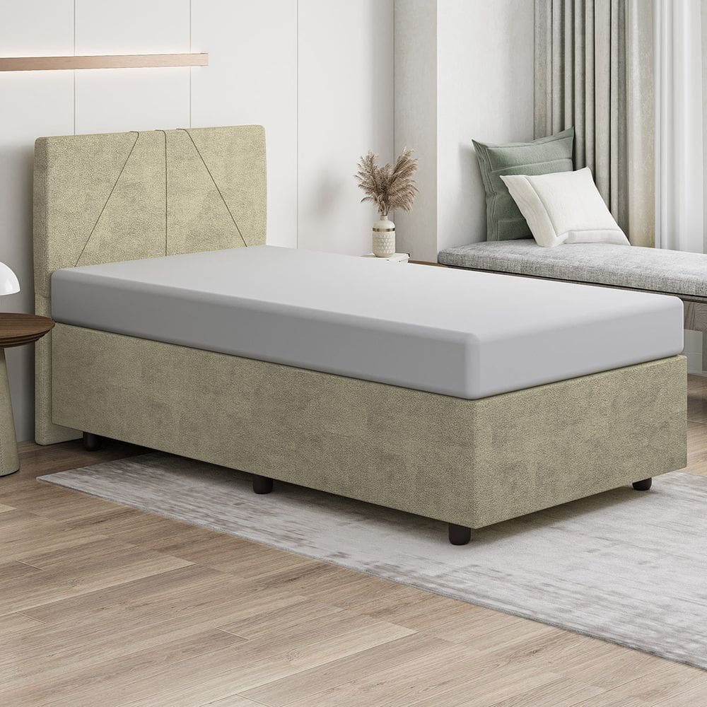 Base Cama Box Solteiro Veludo SkyBox