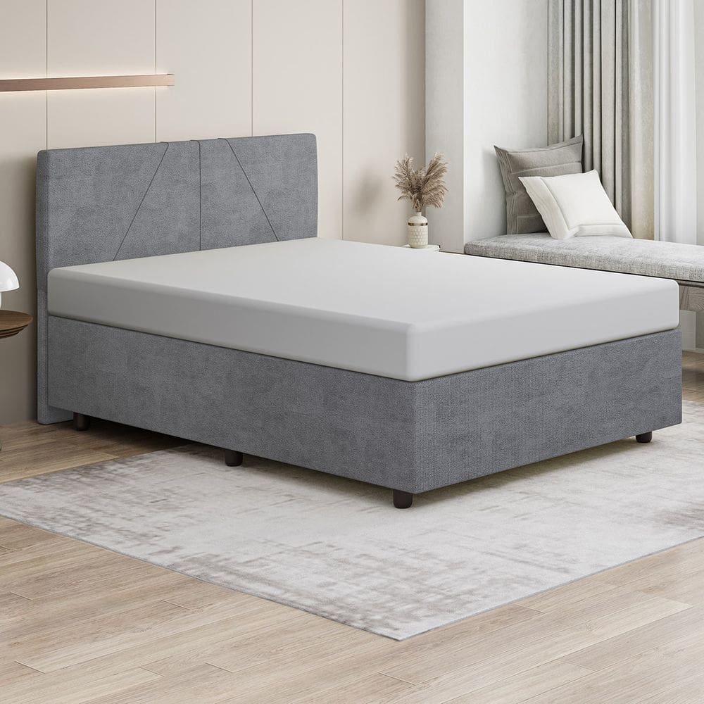 Base Cama Box Casal Veludo SkyBox