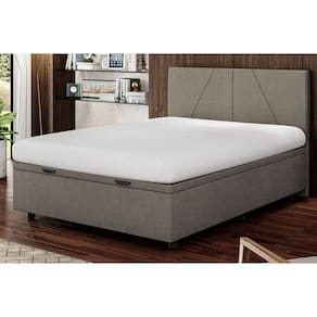 Base Cama Baú Casal Linho SkyBox