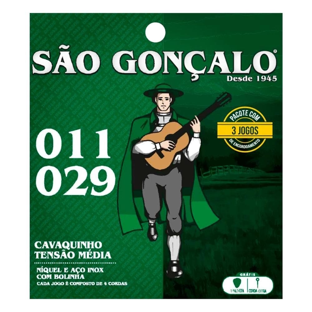 Kit 3 Encordoamentos Cavaco Tensão Média Bolinha São Gonçalo