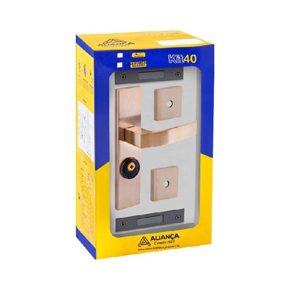 fechadura tetra quadratta curva 3x1 espelho s40 latonado alianca
