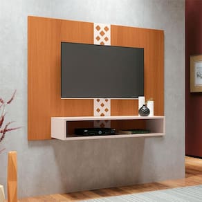 Painel para TV Home Suspenso Ambiente Form Cinamomo Off White – HB Móveis