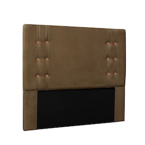 Cabeceira Cama Box King 195cm e Recamier Gênova Suede Caramelo S04 - D`Rossi