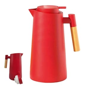 Garrafa Termica Nordica 1 Litro Cafe Cha Cabo Madeira Cozinha Mesa Reuniao Coffee Break