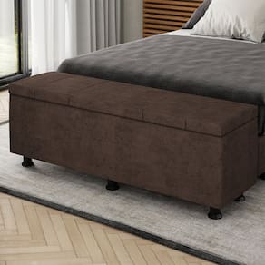 Baú Sapateira Estofada Queen Size 160 cm Venus Veludo SkyBox