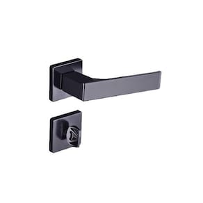 fechadura banheiro quadratta reta roseta s40 preto fosco alianca