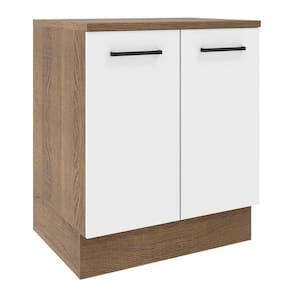 Balcão De Cozinha 70 Cm 2 Portas Rustic/branco