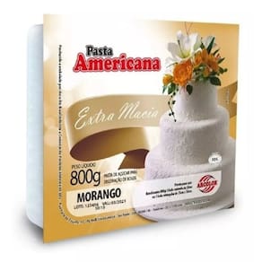 Kit 5 Pasta Americana Morango Extra Macia Arcolor 800gr