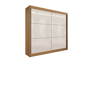 Guarda roupa Casal 2 Pts 6 Gavetas Cancun 100% MDF D Doro Móveis- Cinamomo/Off White