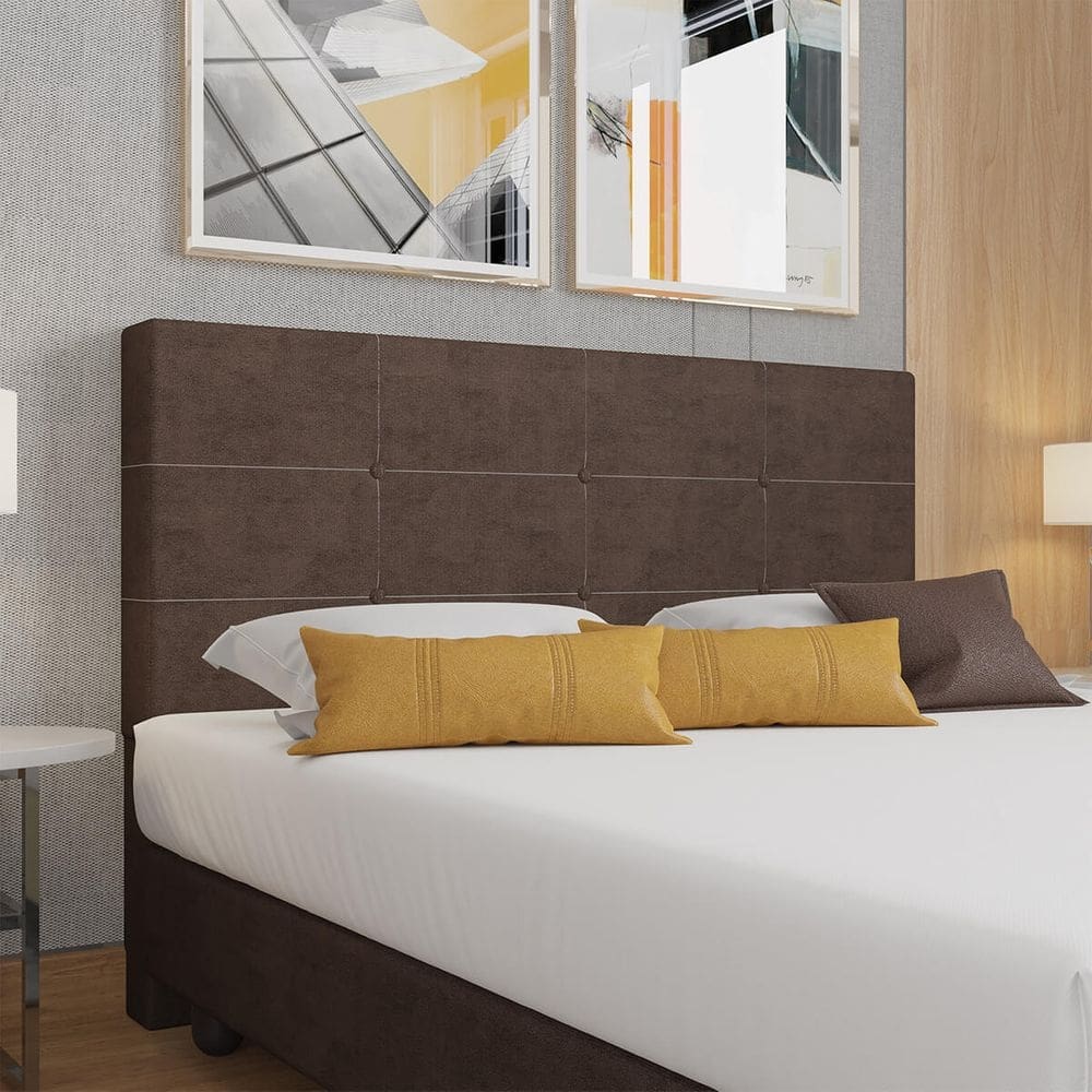 Cabeceira Estofada Casal 140 cm Terra Veludo SkyBox
