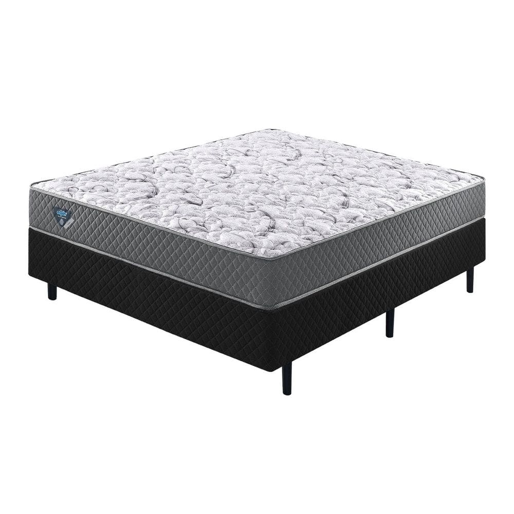 Cama Box Black com Colchão Casal Ecoflex Adapto - 138x188