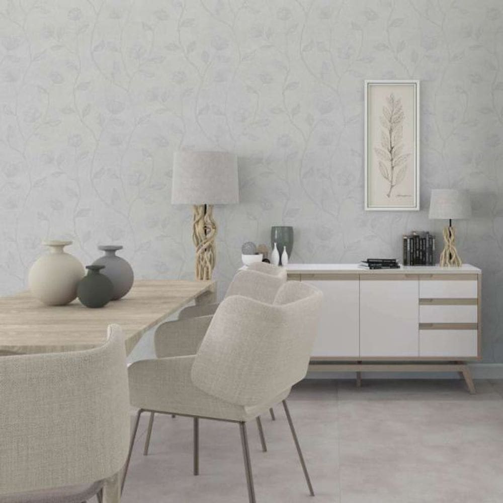 Papel de Parede Up To Date Floral Branco 34803