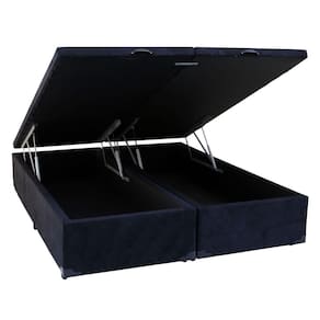 Cama Box Baú King Size Sonnoforte Luxo Suede Preto - 193x203