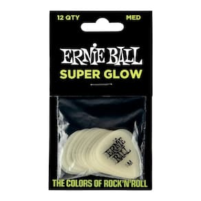 Palheta Super Glow Brilha no Escuro Media 12 Un Ernie Ball