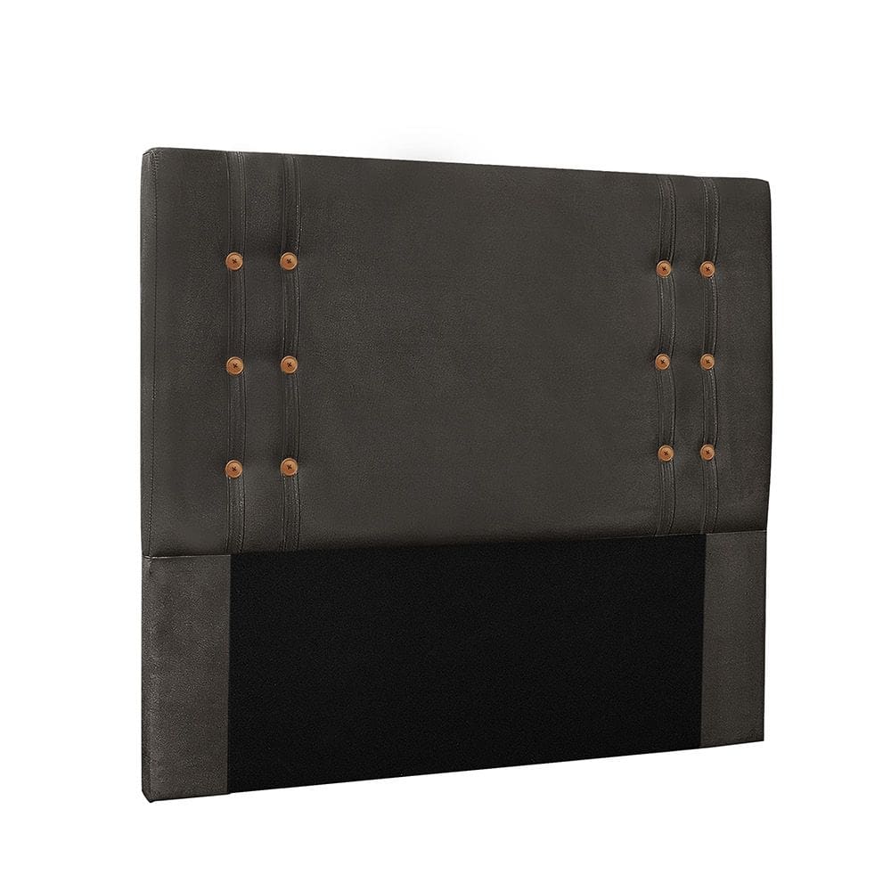 Cabeceira Cama Box Solteiro 90cm e Recamier Gênova Suede Cinza S04 - D`Rossi