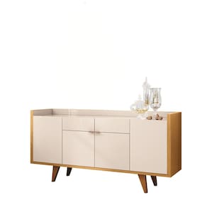 Aparador Buffet para Sala de Estar Edenia 160 cm H01 Off White - Cinamomo Clique Chique