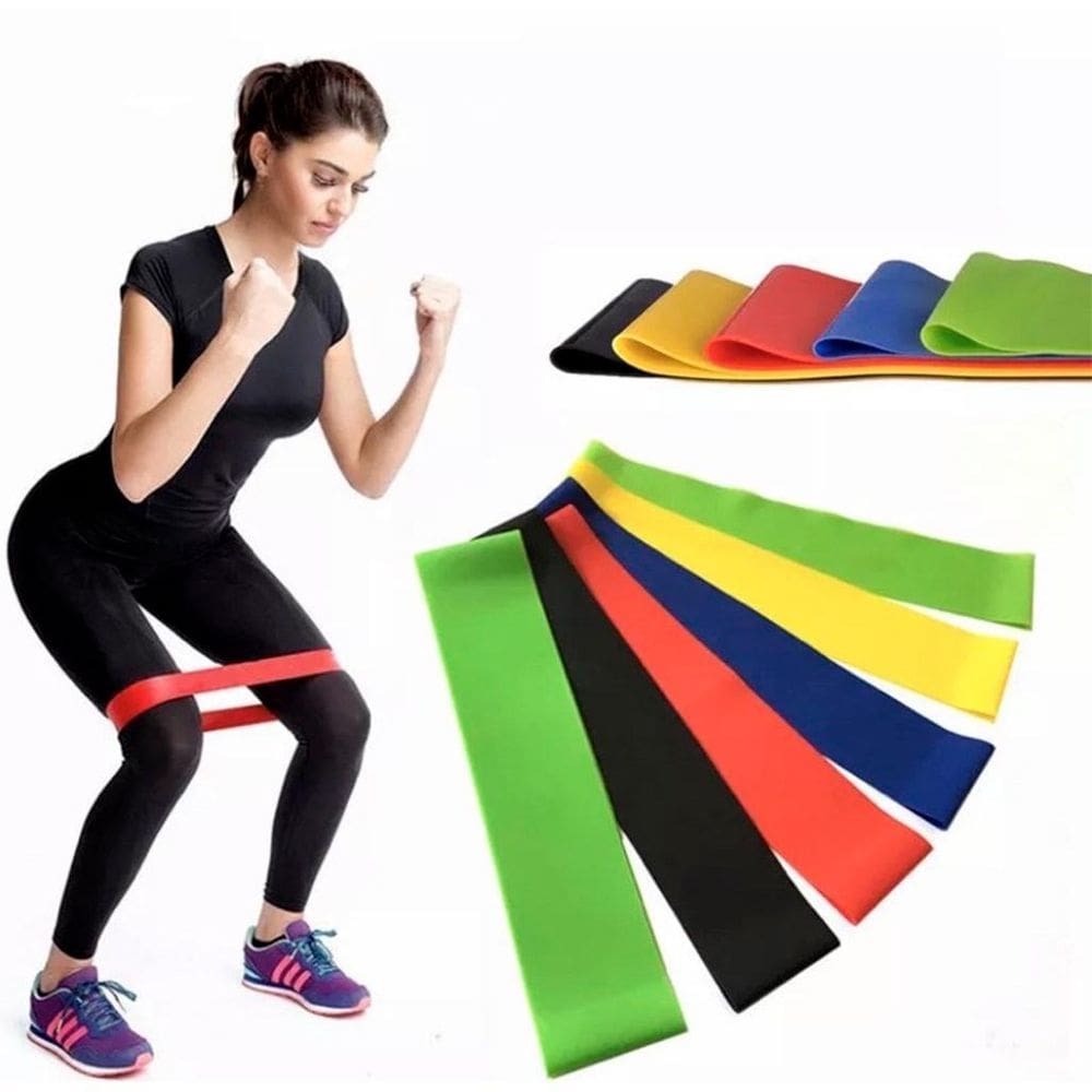 Kit 5 fitas elásticas thera band - fitness e reabilitação