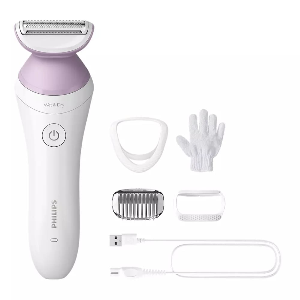 Aparador De Pelos Lady Shaver Série 6000 Philips BRL136/00 - Lilás/branco
