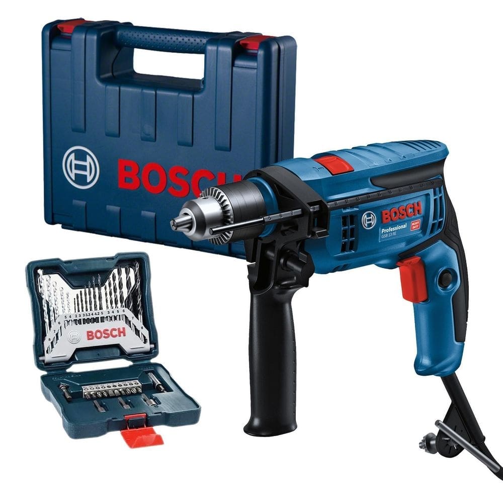 Furadeira Impct Bosch 750W Gsb 13Re + Kit Brocas Bosch 220V
