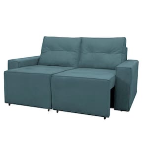 Sofá Retrátil Polo 1,80m Confortavel Para Sala Suede Herrero Cor:azul
