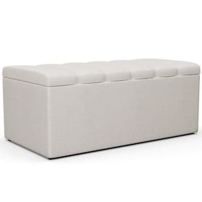 Calçadeira Recamier Baú Solteiro 100X50 Cm Champagne