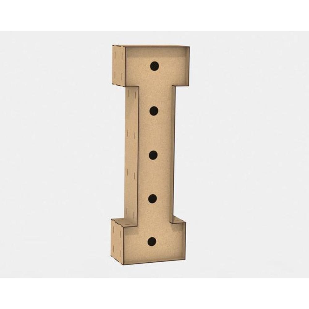Letra caixa grande h mdf 80cm altura furo lampada iluminação